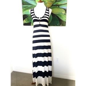 Anthro baby striped maxi dress